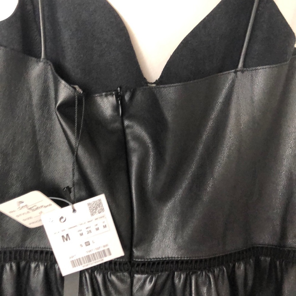 Zara Faux Leather Mini Dress - Picture 9 of 9